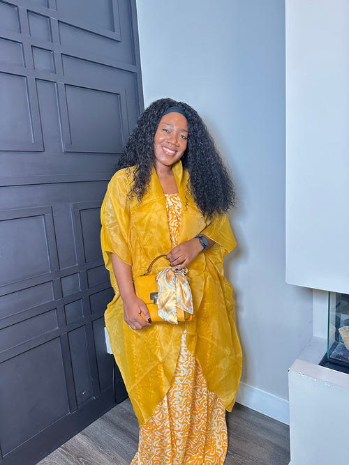 Golden Radiance Ankara Boubou Set