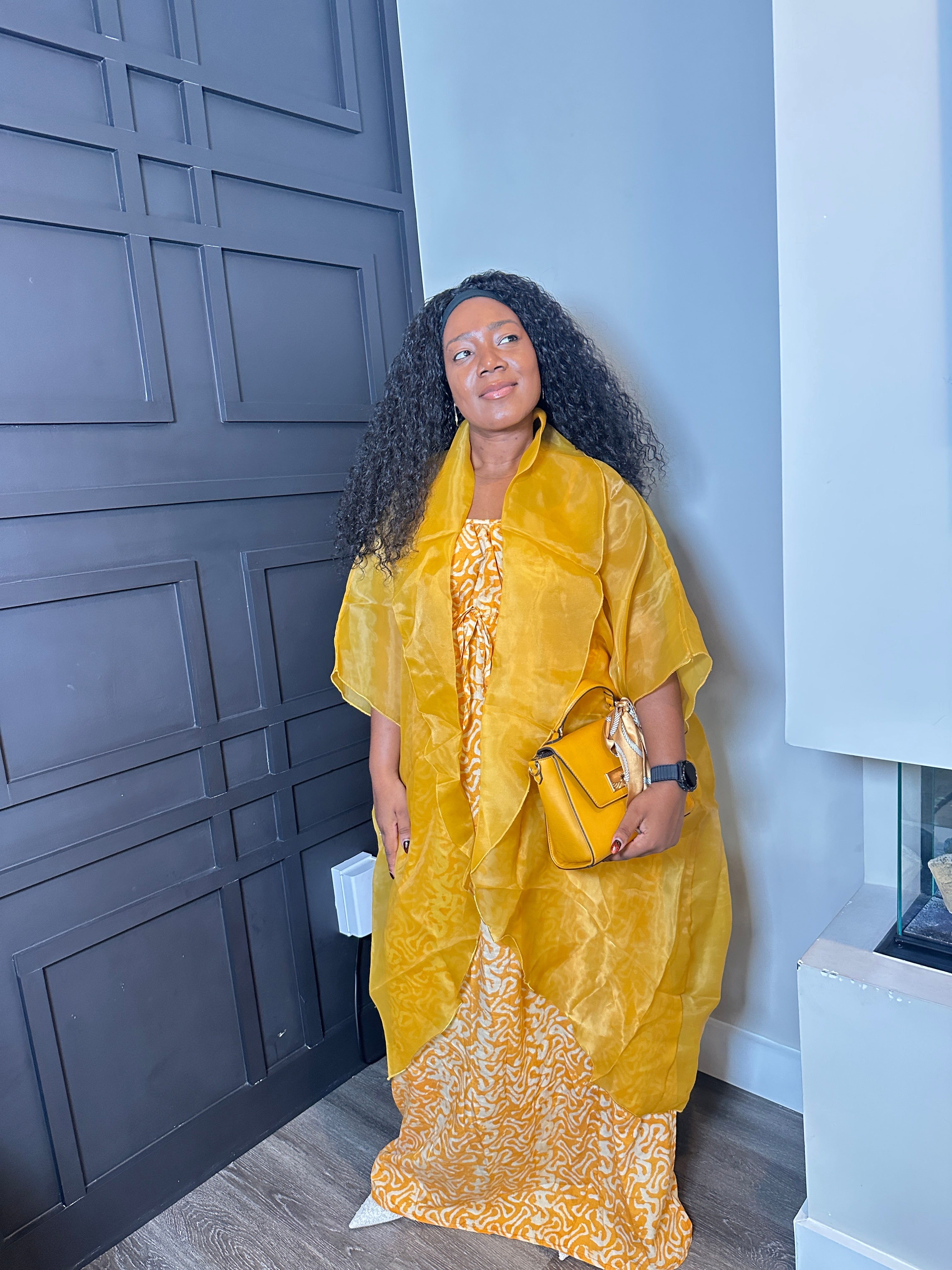 Golden Radiance Ankara Boubou Set