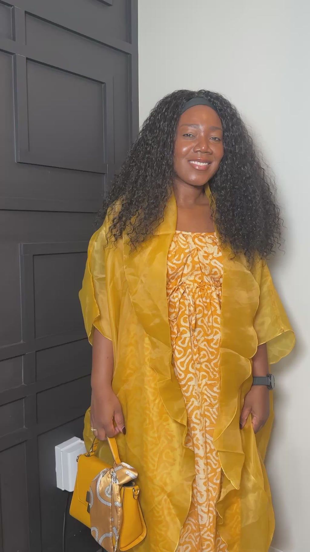 Golden Adire Boubou Set